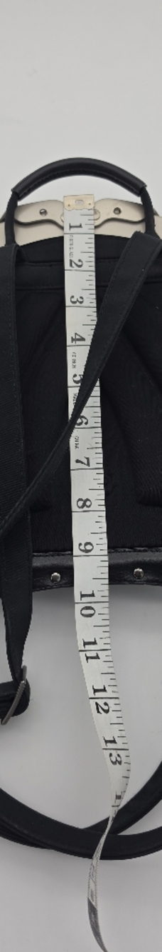 Minimalist Black Scarabee Backpack with Silver Hardware - Picture 7 of 11